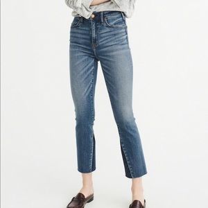Abercrombie Simone High Rise Ankle Flare Jeans